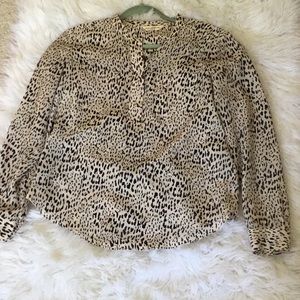 Rebecca Taylor Leopard Print Blouse